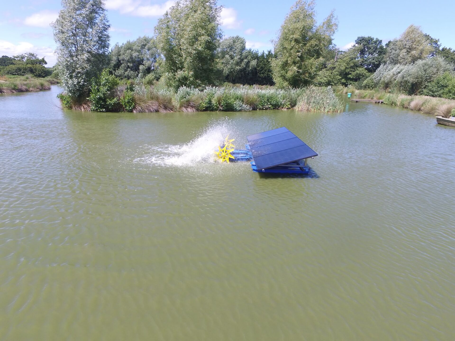 solae aerator in use on lake